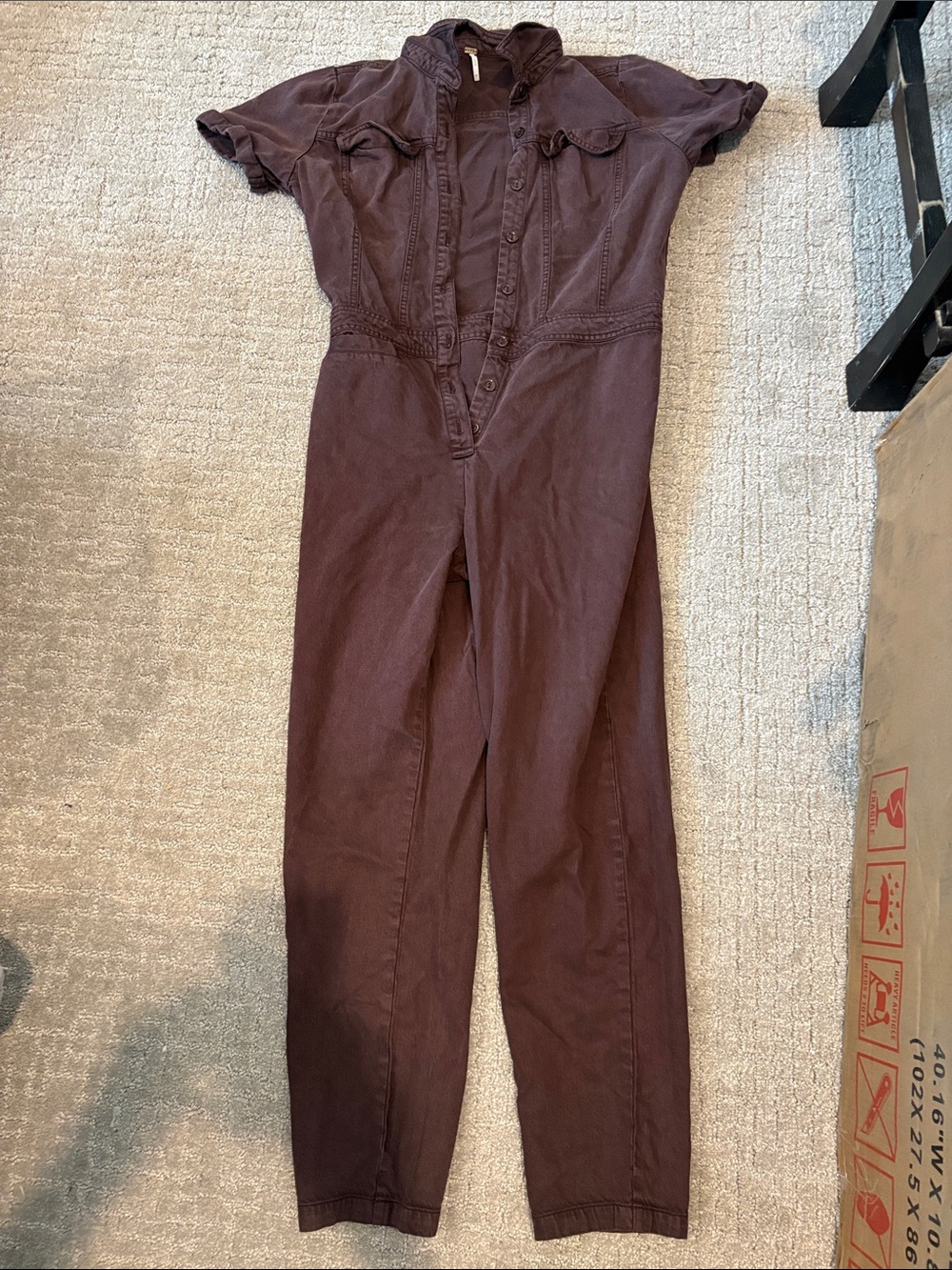 Utility Jumpsuit in Deep Plum